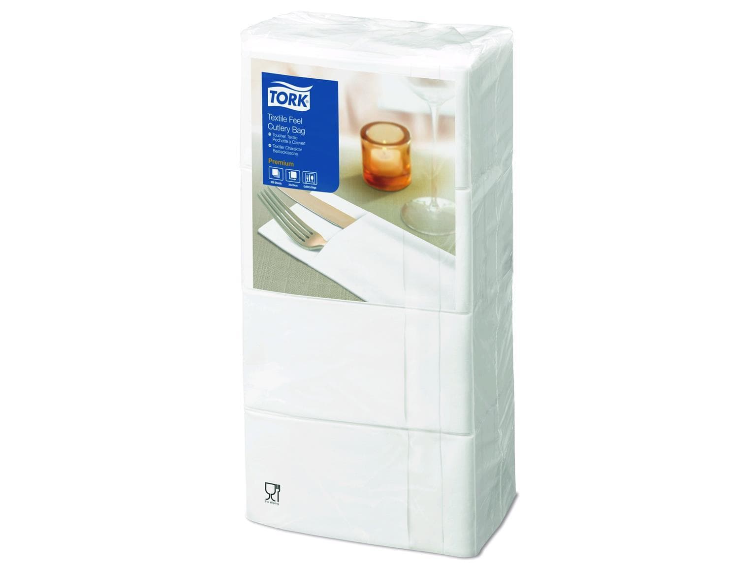 Besteckserviette Textile feel, 40x39cm 1/8 Falz, weiss