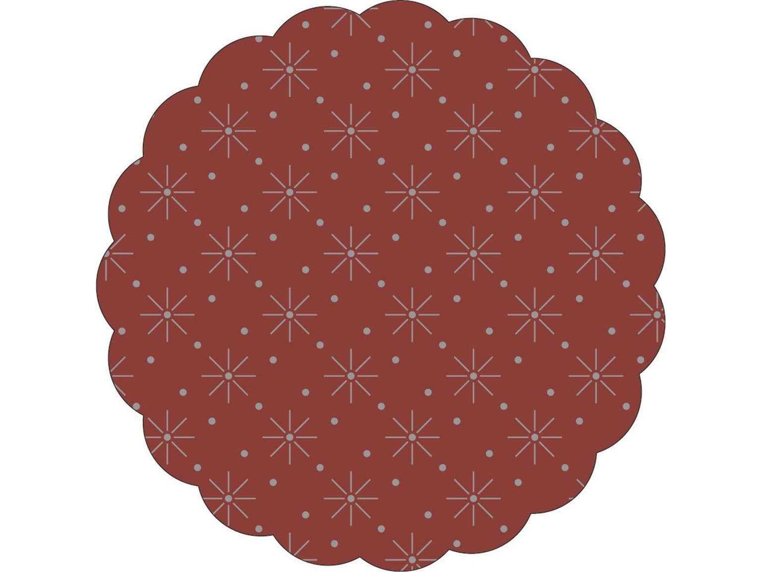 Tassenuntersetzer Tissue 9-lg, ø 80 mm, bordeaux