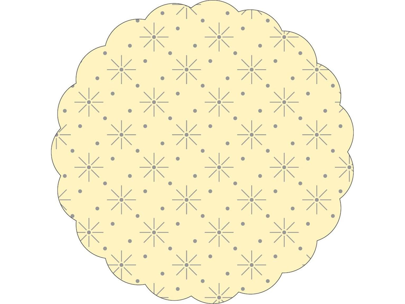 Tassenuntersetzer Tissue 9-lg, ø 80 mm, creme