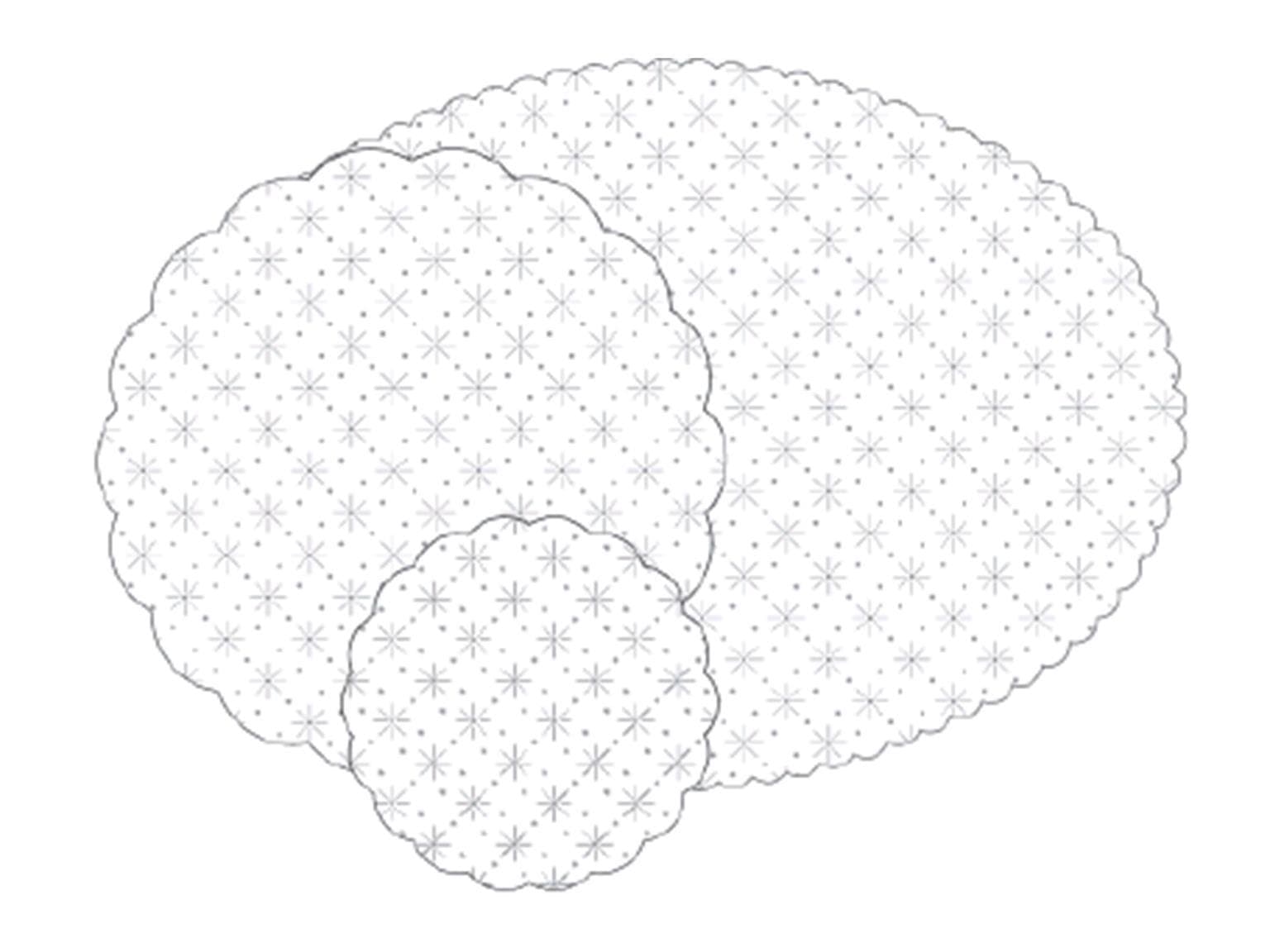 Tassenuntersetzer Tissue 7-lg, ø 100 mm, weiss