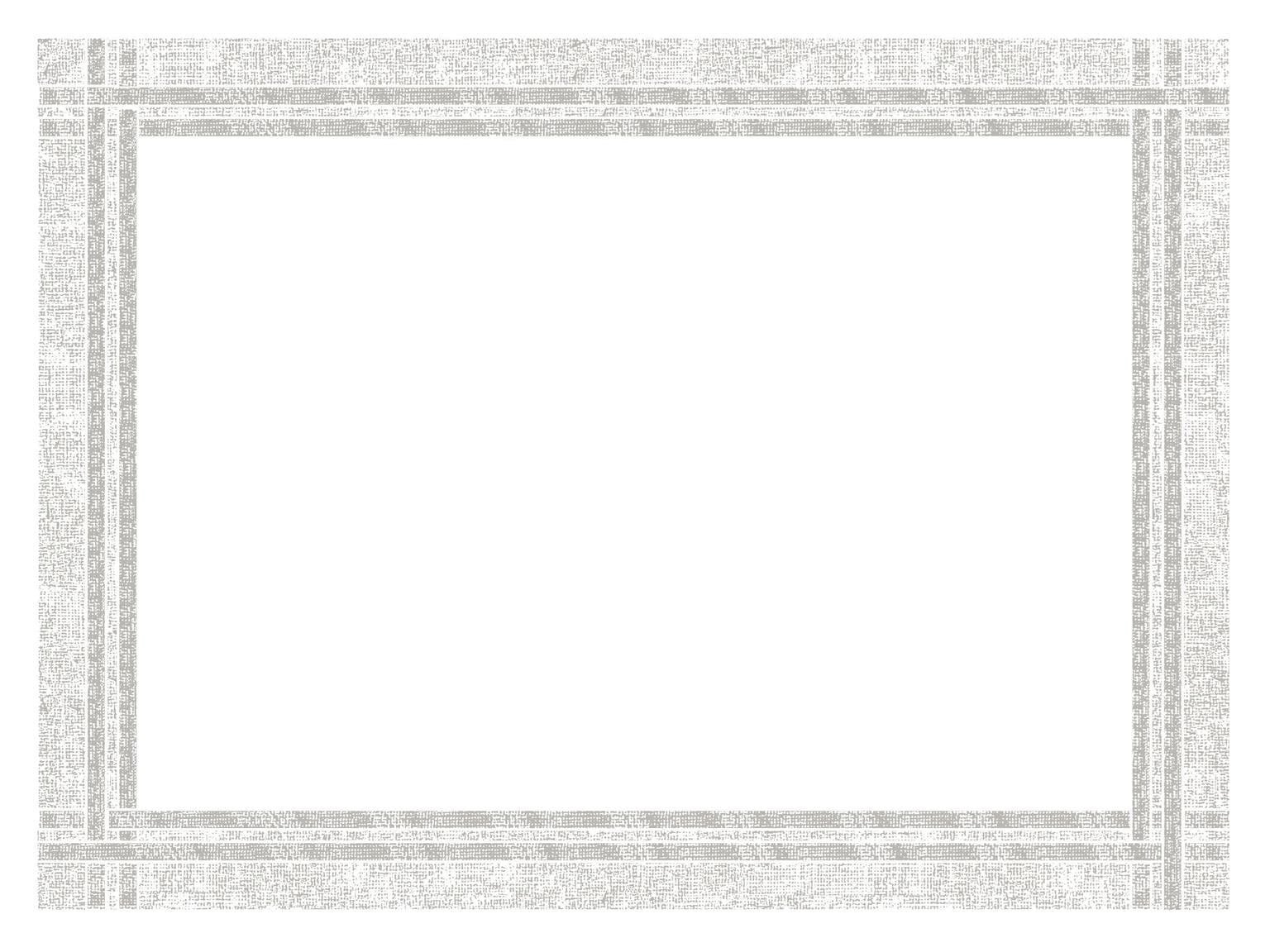 Tischset Vliesstoff, 40 x 30 cm, weiss, mit Webkante in grau