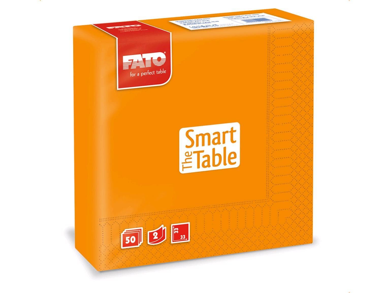 Servietten 2-lagig, 33 x 33 cm, 1/4 Falz orange