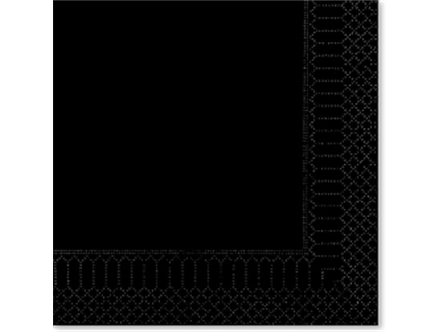 Servietten 2-lagig, 40 x 40 cm, 1/4 Falz schwarz