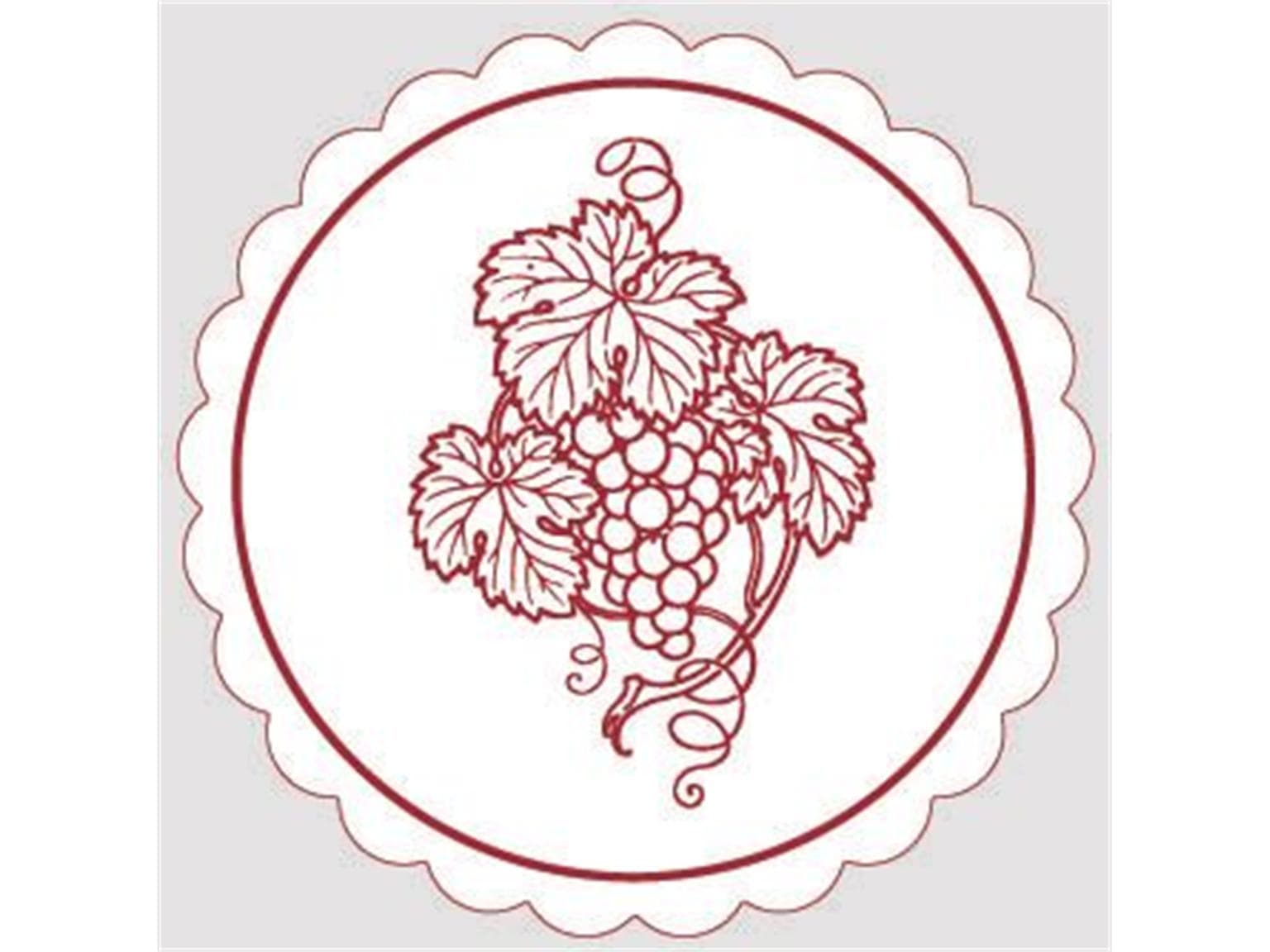 Tassenuntersetzer Tissue+Folie, ø 105mm, "WEINREBE" bordeaux