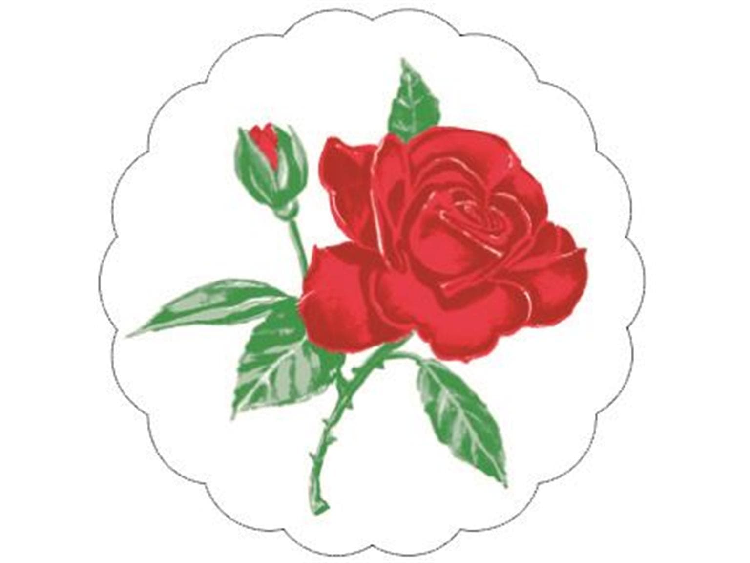 Tassenuntersetzer Saugstoff 50g, ø90 mm, "ROSE"