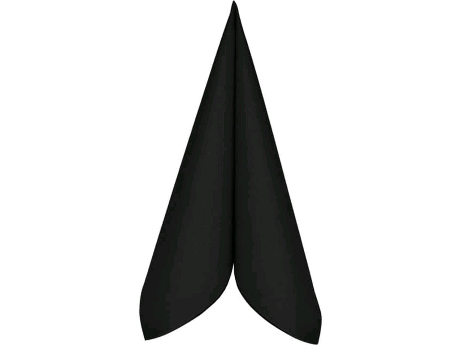 Servietten Airlaid, 40 x 40 cm, 1/4 Falz, schwarz