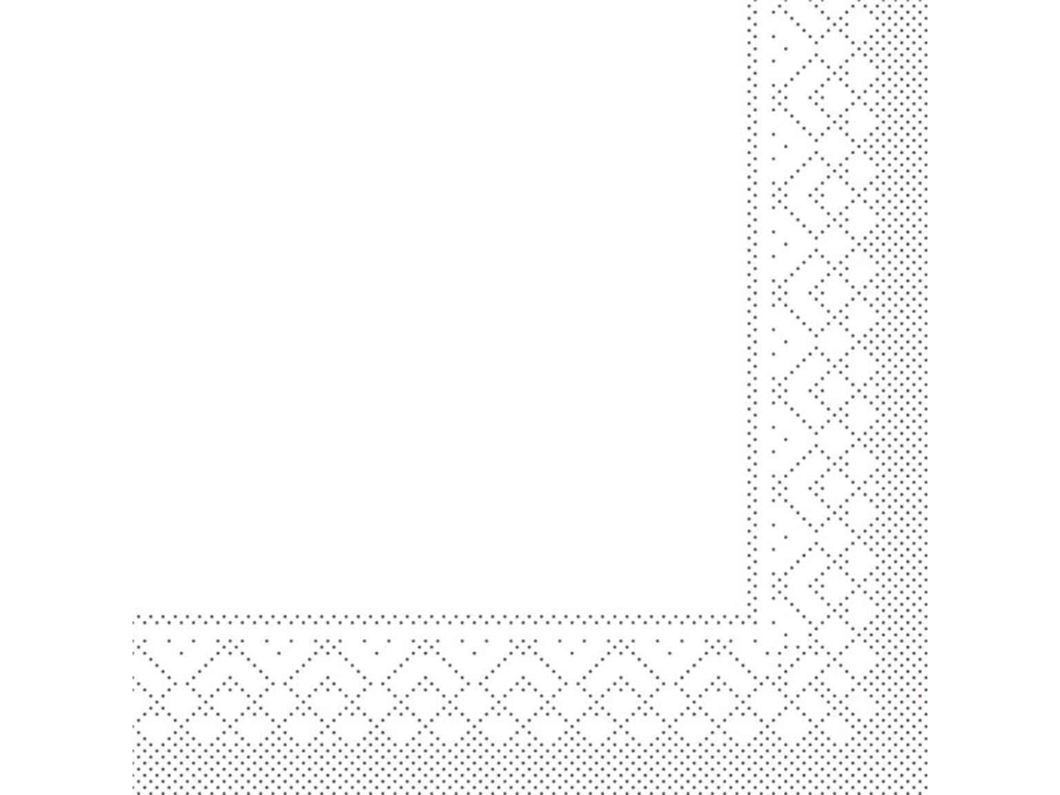 Servietten 3-lagig, 40 x 40 cm, 1/4 Falz, "UNI" weiss