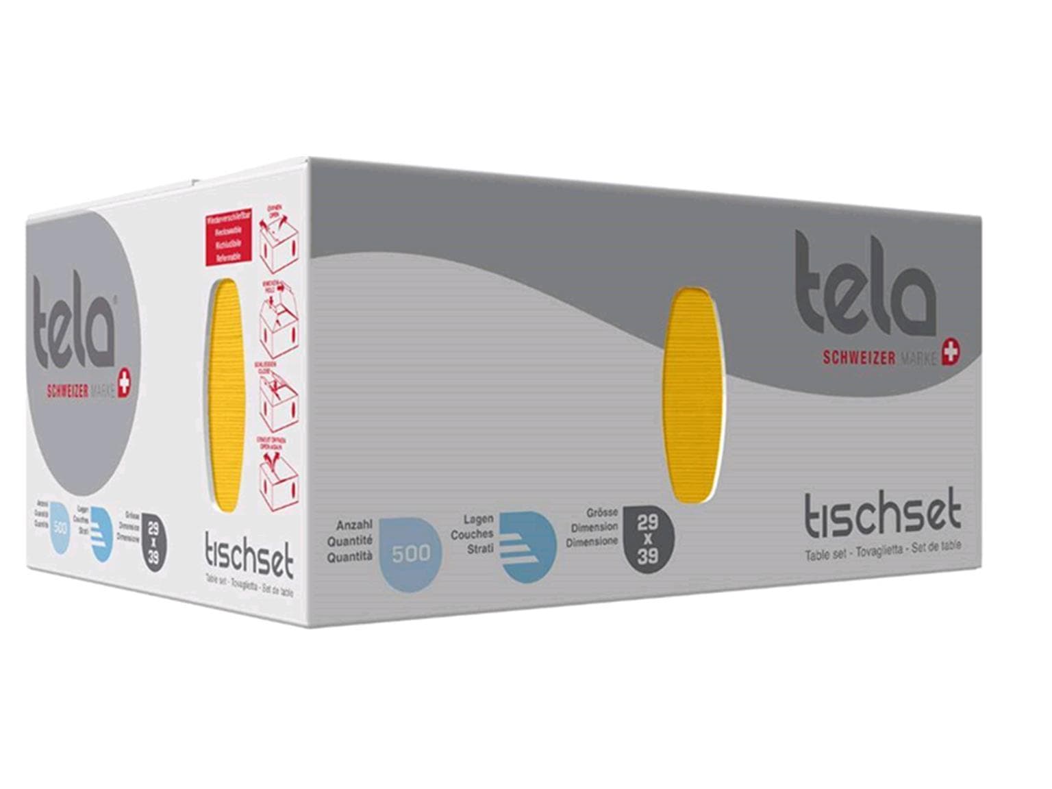 Tischset Tela Guestline 3-lagig 29 x 39 cm, gelb