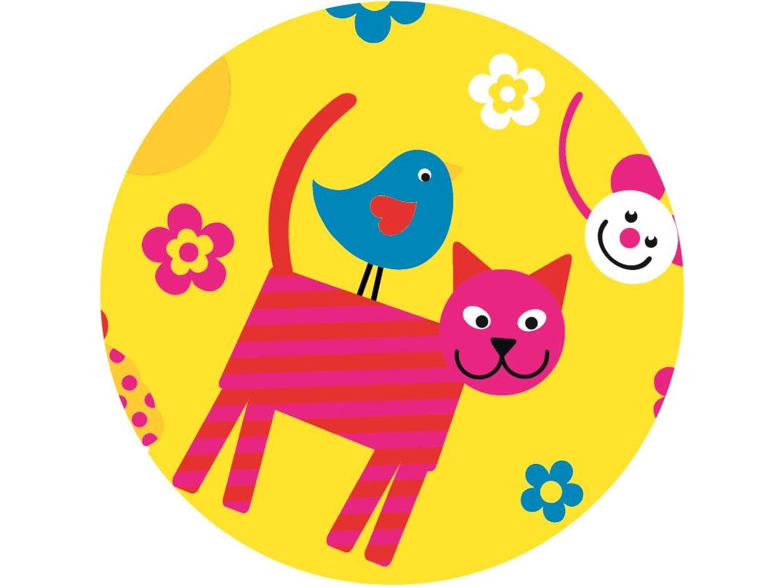 Caps Mattkarton, 67mm, "HAPPY KIDS"