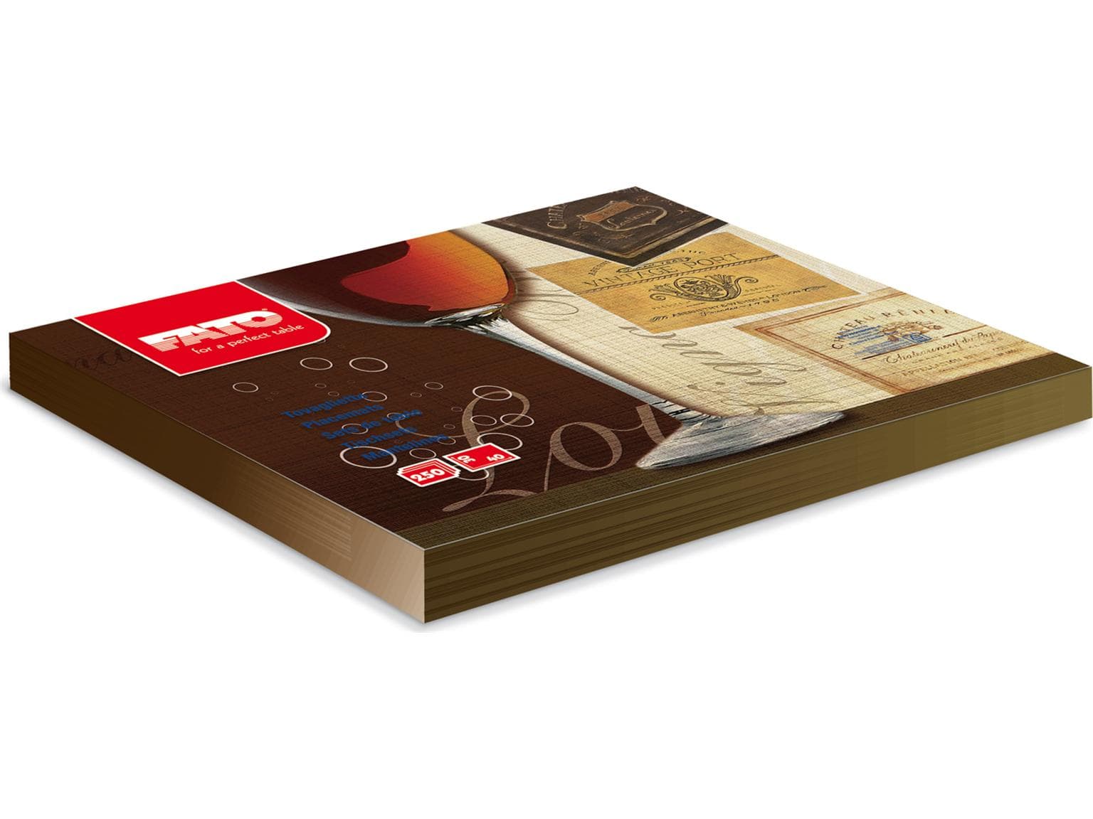 Tischset Papier 60 gm2, 30 x 40 cm, gerader Rand, "Chateau Deluxe"