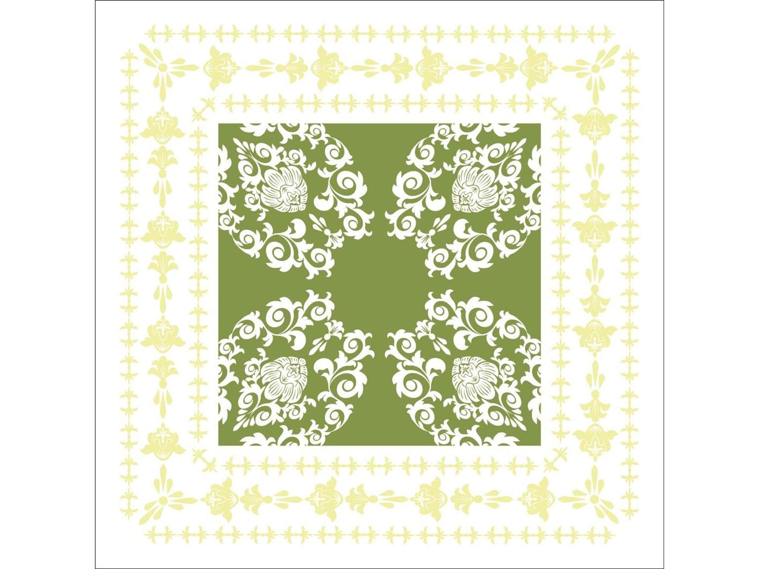 Tassenuntersetzer Tissue 9-lg, 90x90 mm, "PASCAL" lindgrün