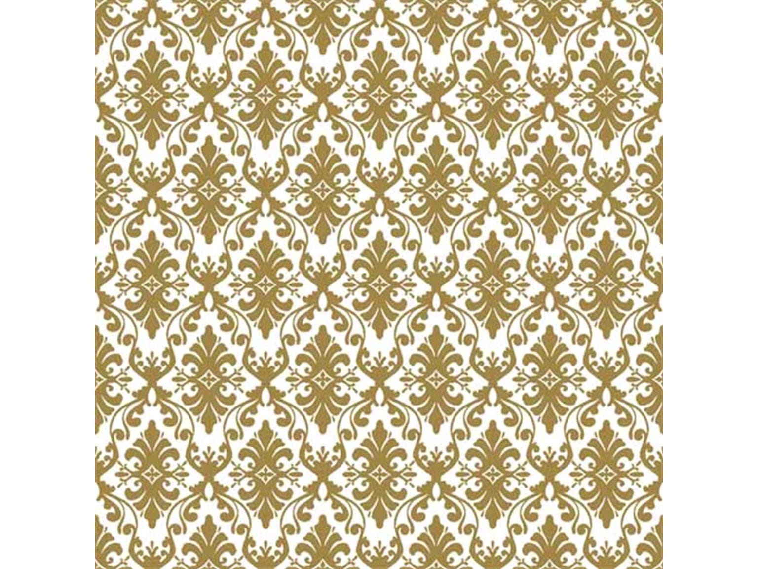 Servietten Airlaid 70 gm2, 48 x 48 cm 1/4 Falz, "VERA ORNAMENTIK" gold