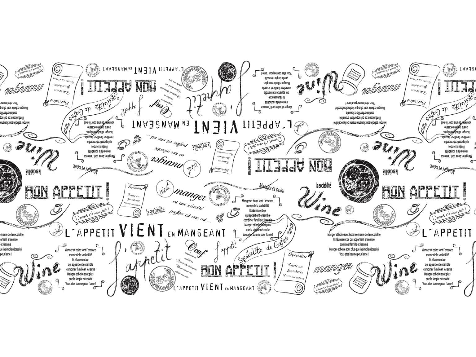 Tischläufer Airlaid, 40 cm x 24 lfm, "SCRIPT" schwarz