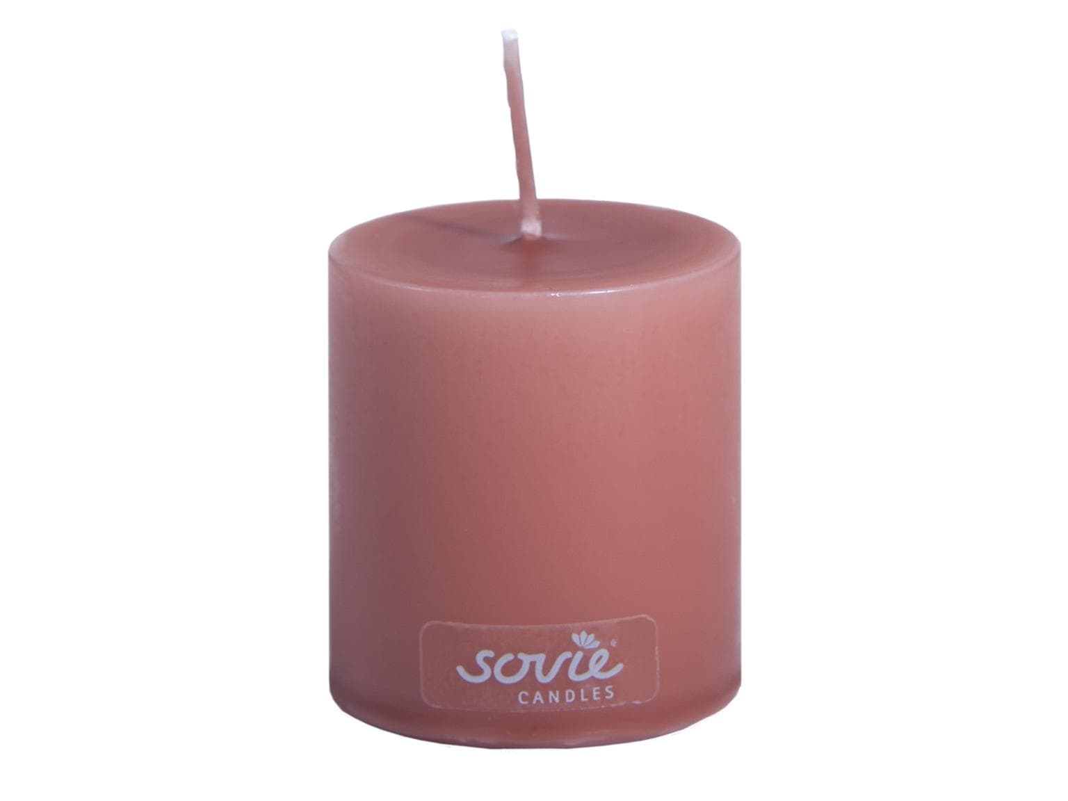 Stumpenkerzen, Ø 50 mm x 60 mm, kupferrot