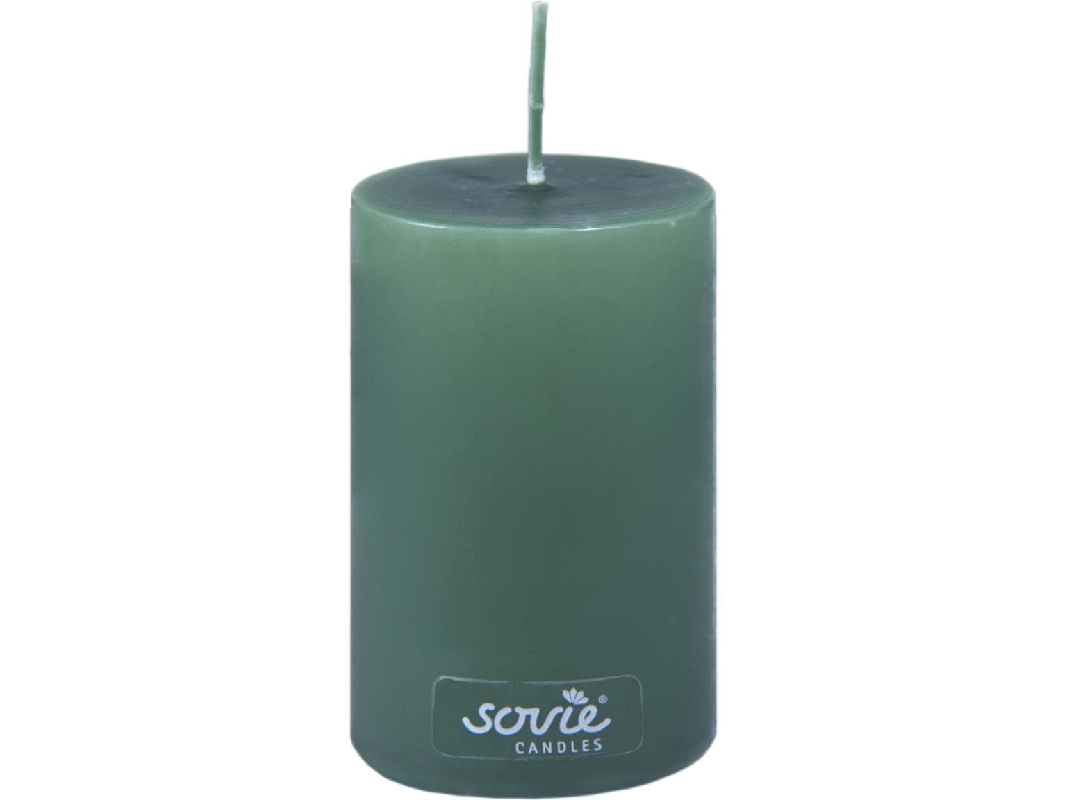 Stumpenkerzen, Ø 70 mm x 100 mm, dunkelgrün
