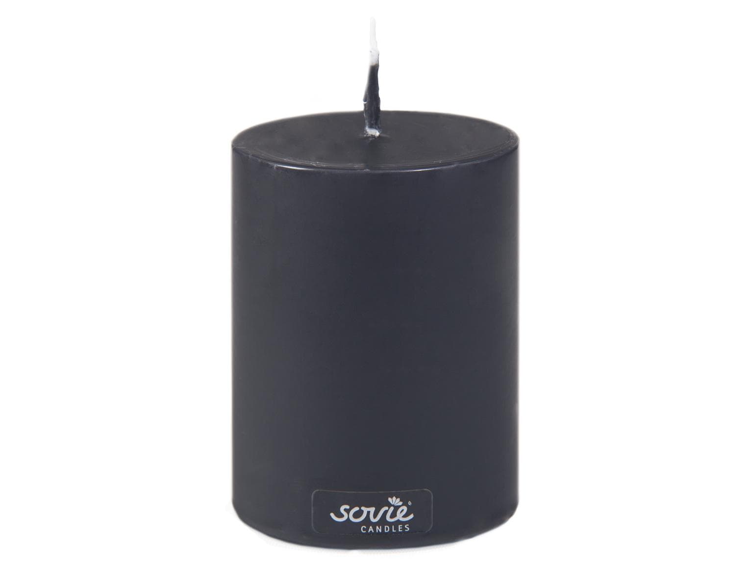 Stumpenkerzen, Ø 70 mm x 100 mm, schwarz