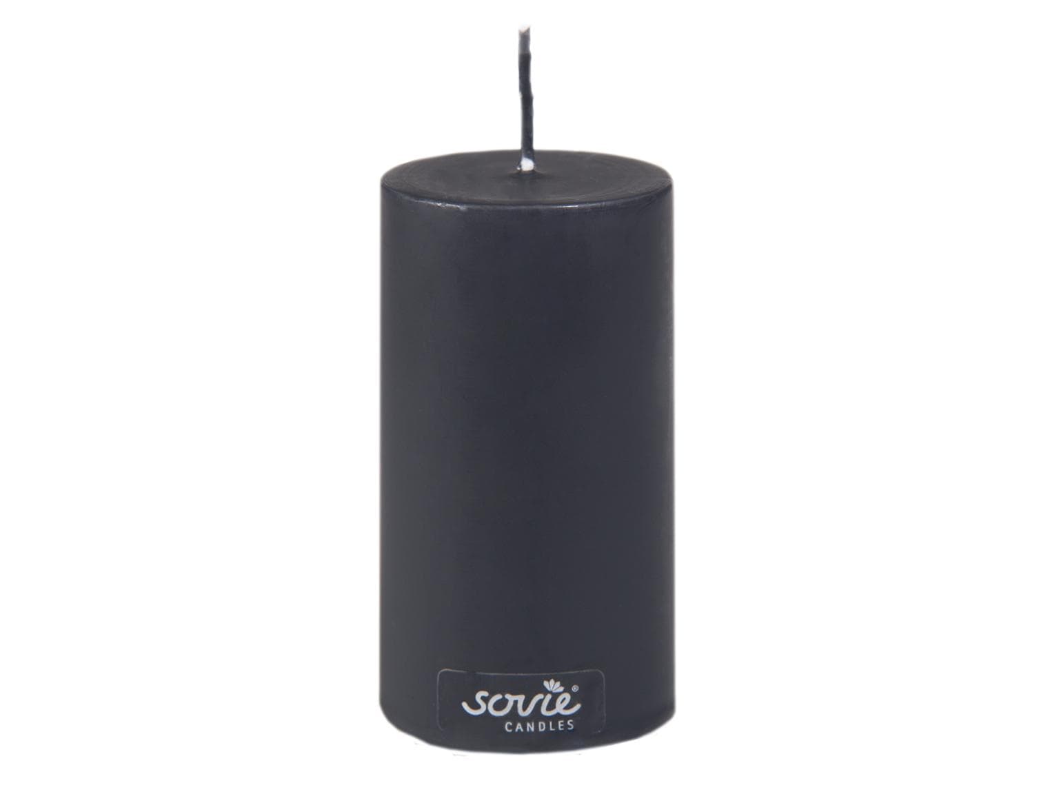 Stumpenkerzen, Ø 50 mm x 100 mm, schwarz