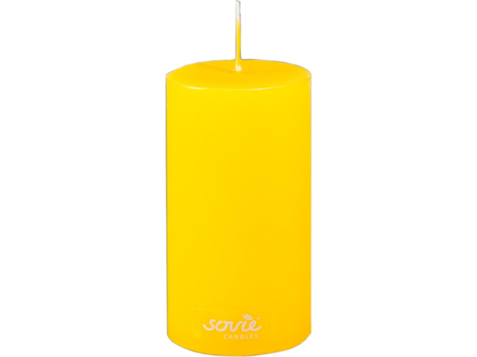 Stumpenkerzen, Ø 50 mm x 100 mm, senfgelb