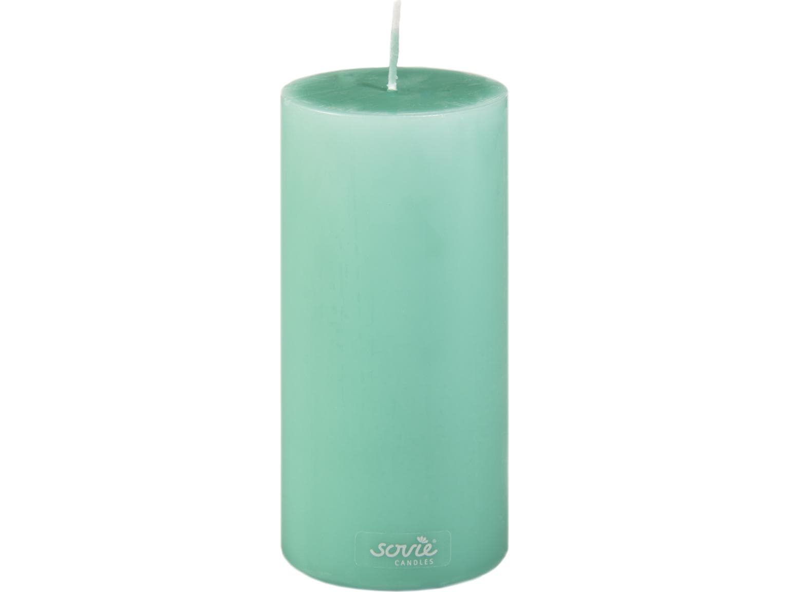 Stumpenkerzen, Ø 70 mm x 150 mm, jadegrün