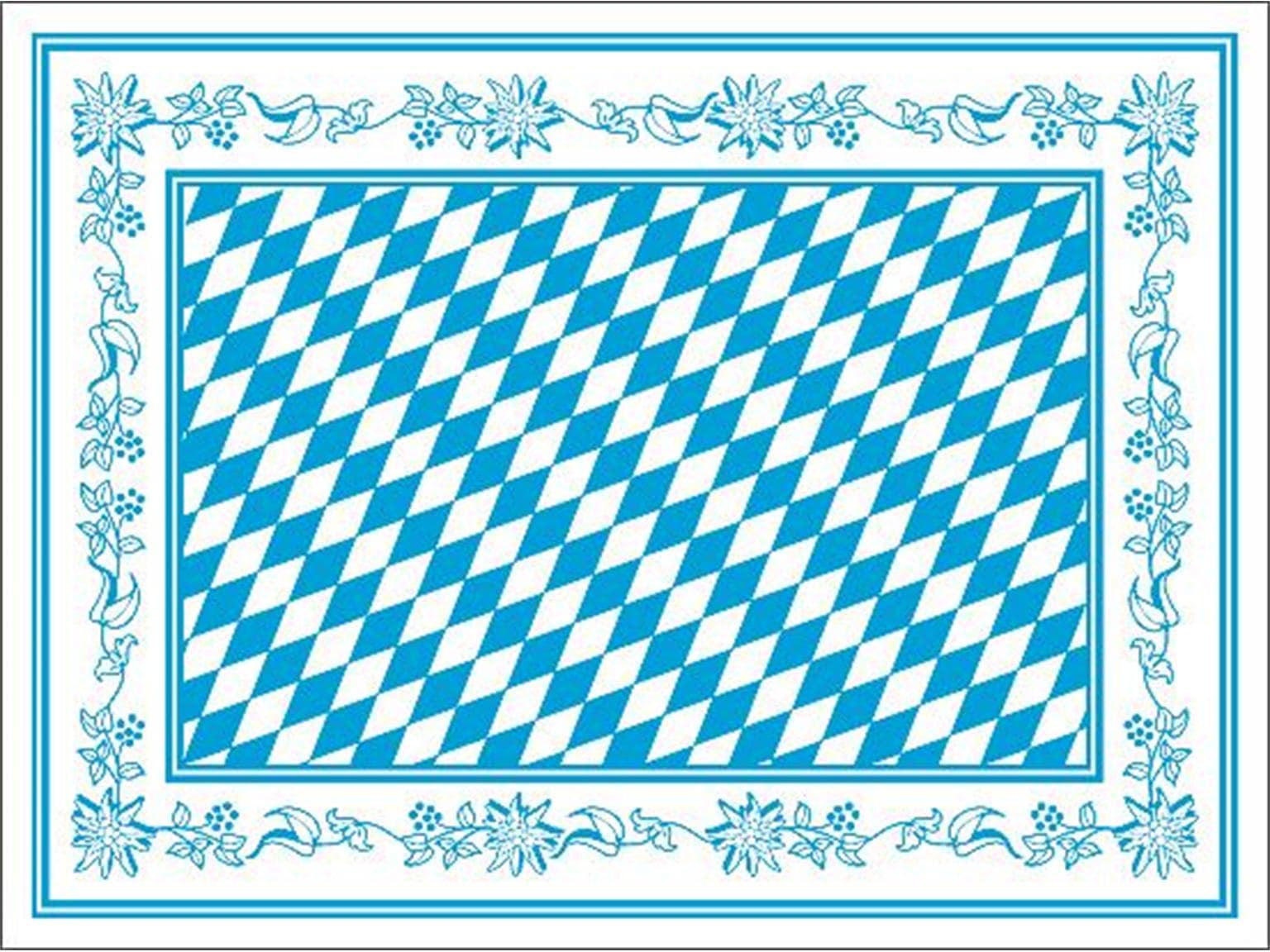 Tischset Papier, 40 x 30 cm, "BAYERN" Rauten
