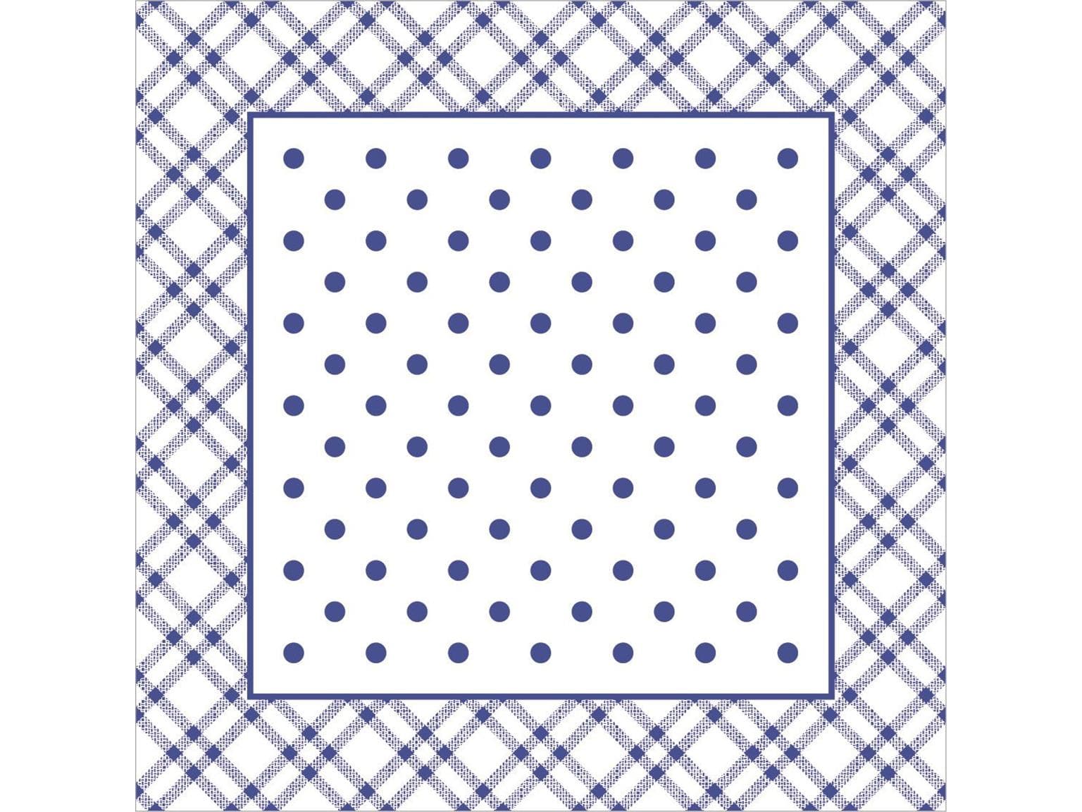 Tassenuntersetzer Tissue+Folie, 95x95mm, "ANTONIA" blau