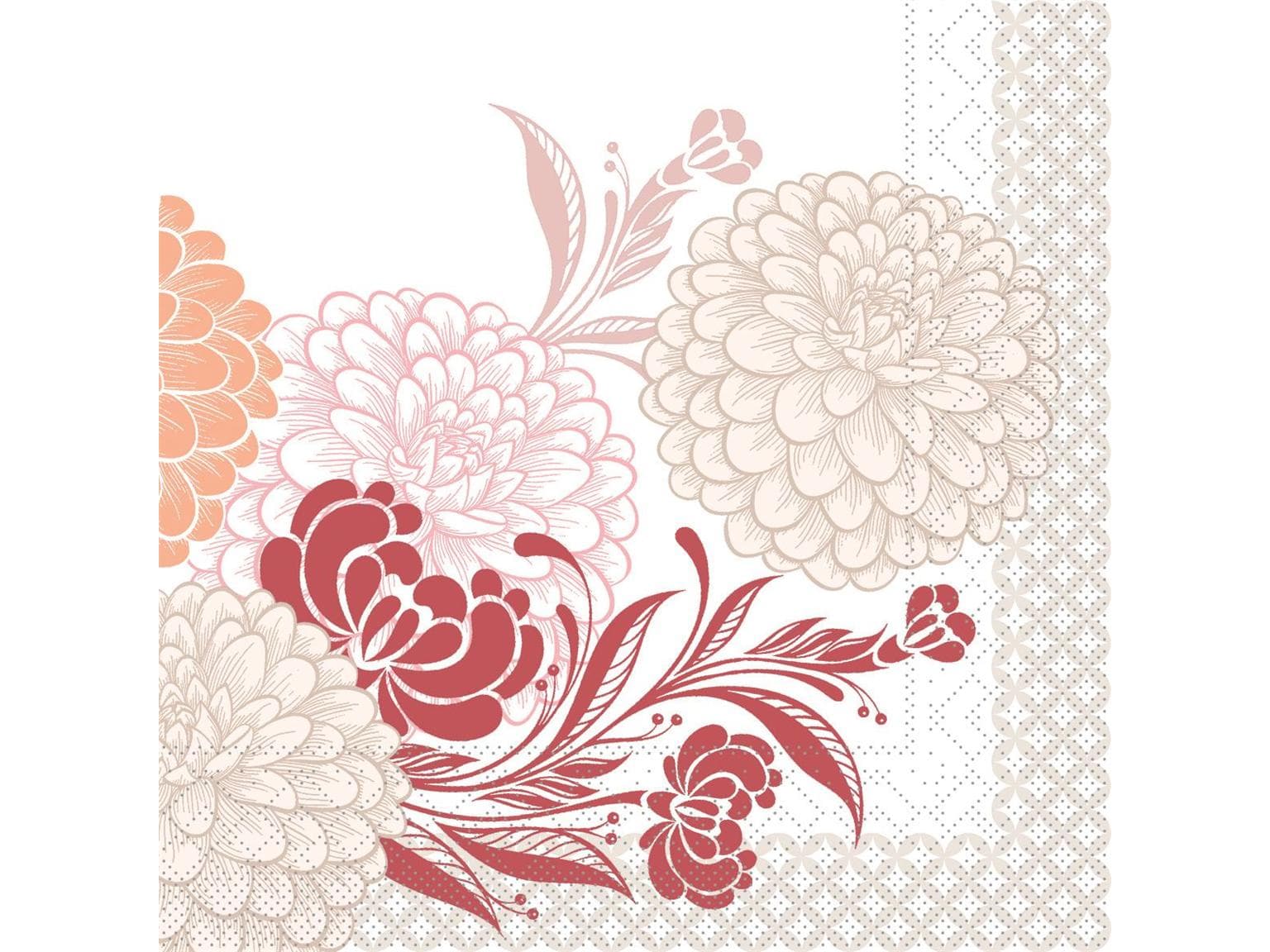 Servietten Tissue 3-lagig, 40 x 40 cm, 1/4 Falz, "CLARISSA" bordeaux