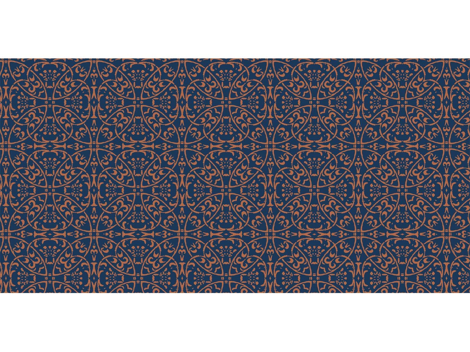 Tischläufer Airlaid, 40 cm x 24 lfm, "CLAUDIO" dunkelblau/braun