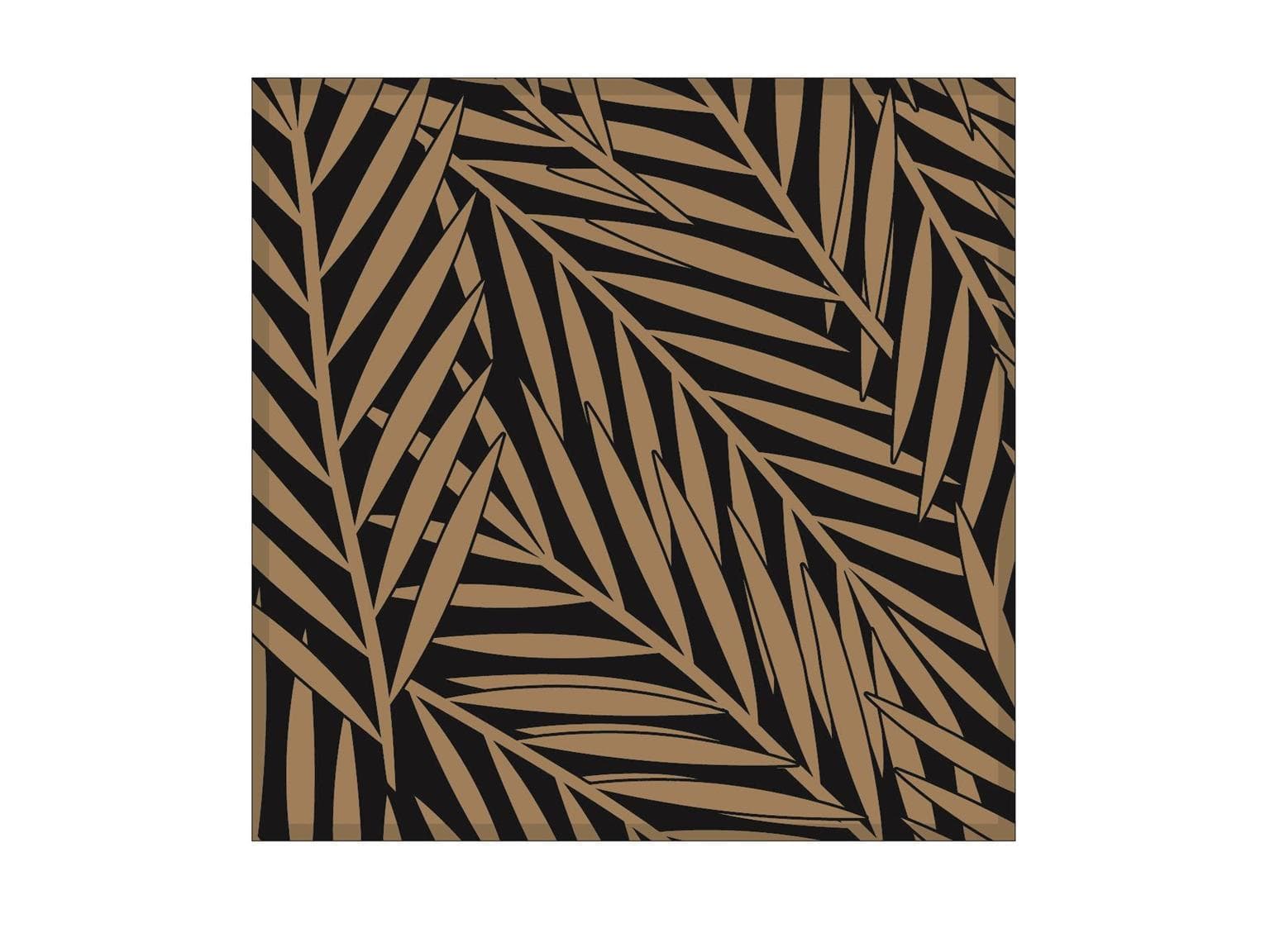 Tassenuntersetzer Tissue 9-lg, 95x95 mm, "BOTANIC" gold
