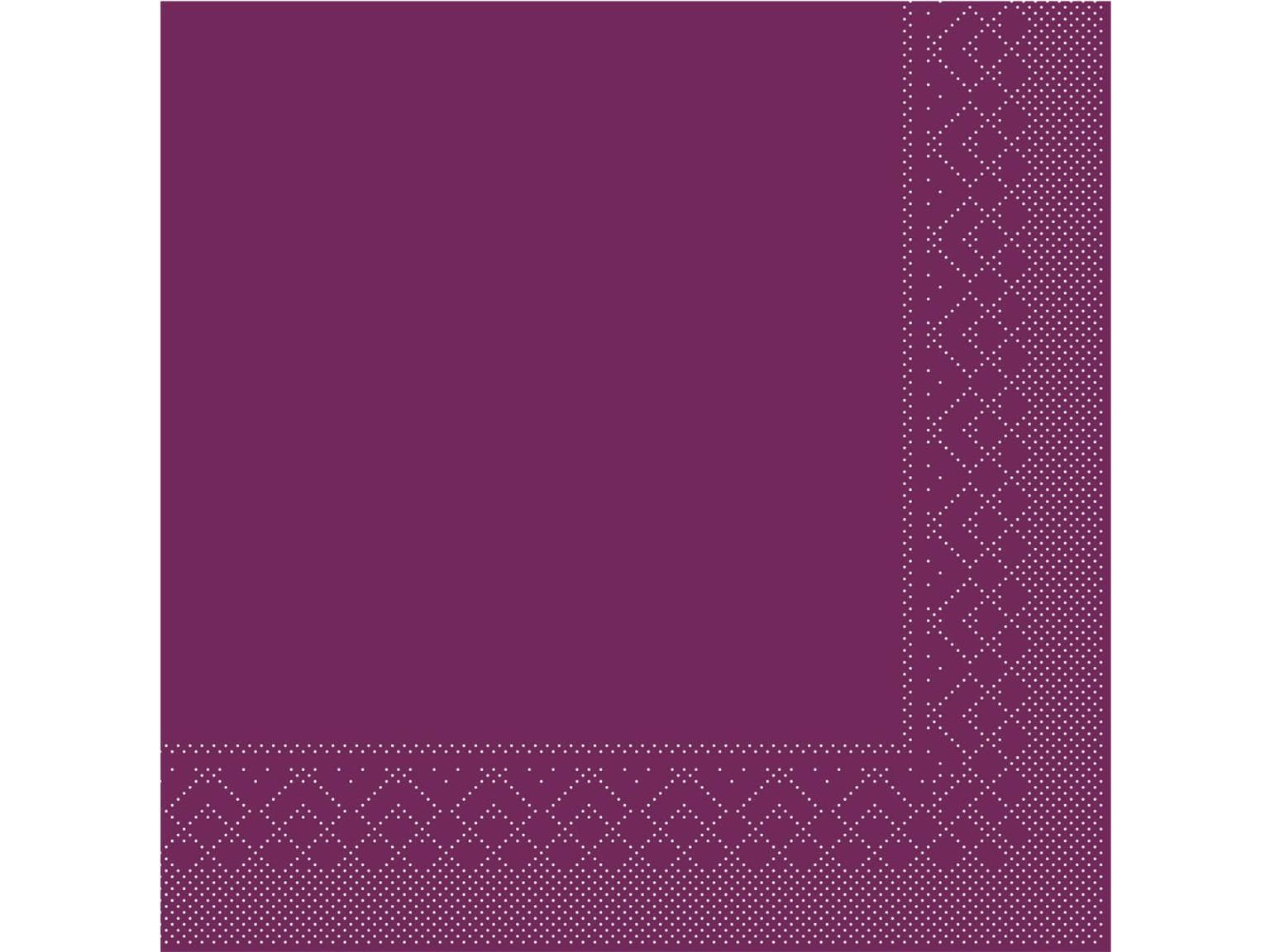 Servietten Tissue 3-lagig, 33 x 33 cm, 1/4 Falz, aubergine