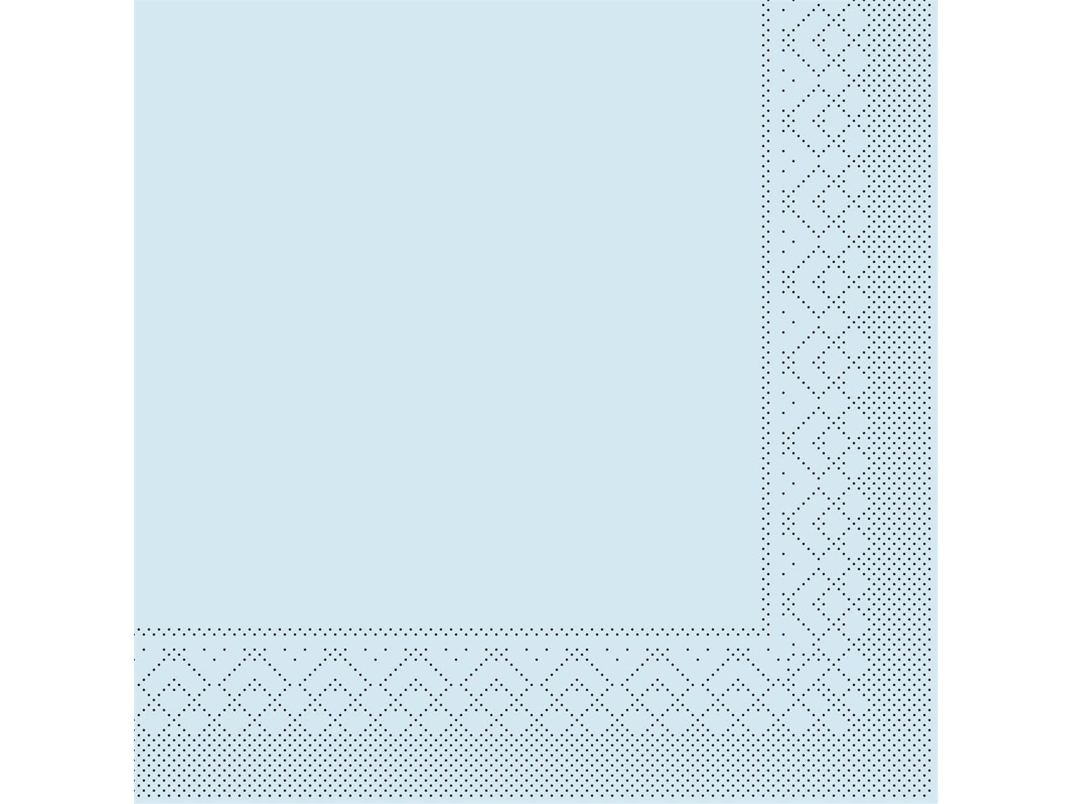 Servietten Tissue 3-lagig, 40 x 40 cm, 1/4 Falz, hellblau
