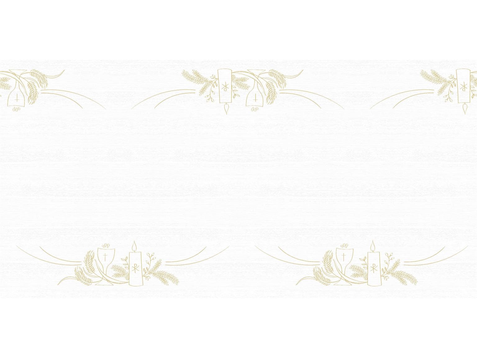 Tischläufer Airlaid, 40 cm x 24 lfm, "KOMMUNION" grau/gold