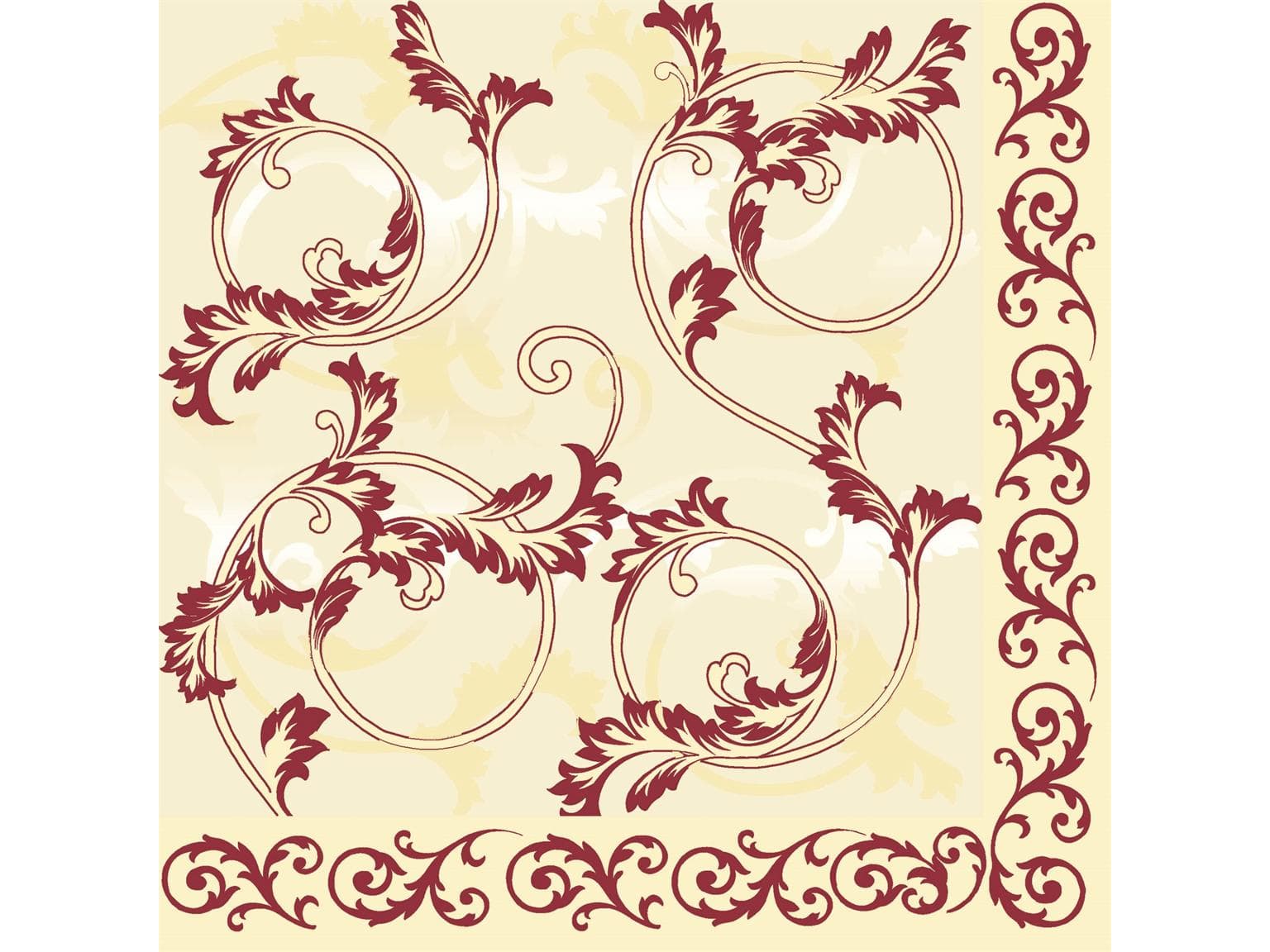 Servietten Airlaid, 40 x 40 cm, 1/4 Falz, "MICHEL" bordeaux