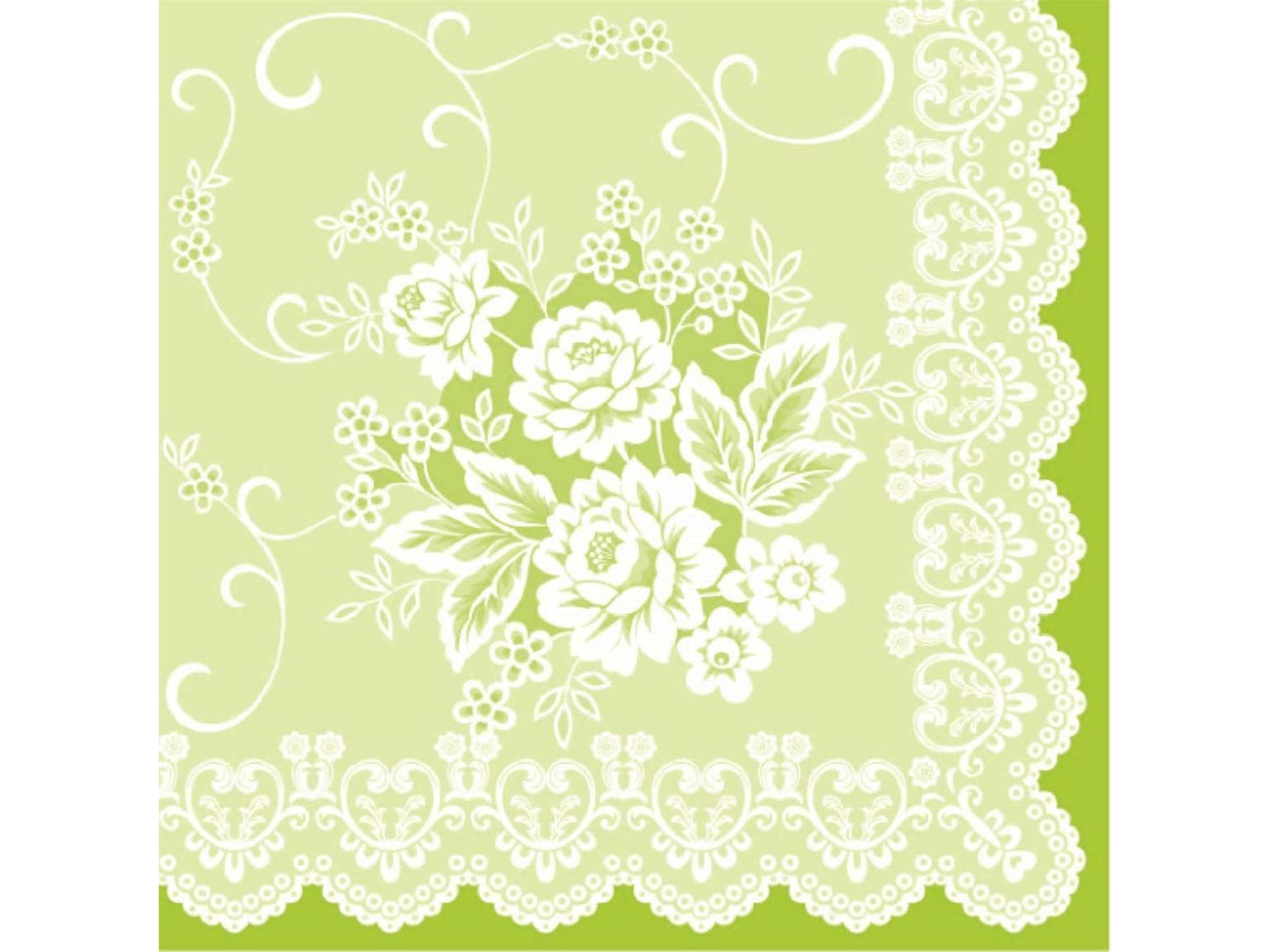 Servietten Airlaid, 40 x 40 cm, 1/4 Falz, "FRANZISKA" grün