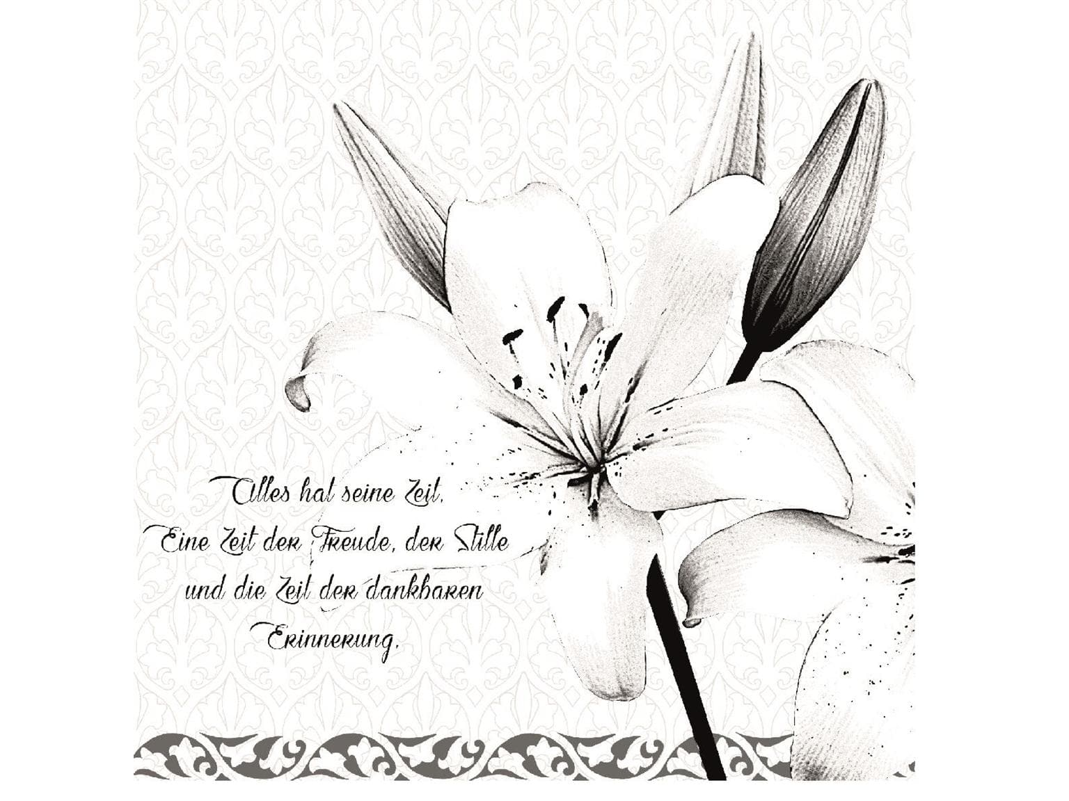 Servietten Airlaid, 33 x 33 cm, 1/4 Falz, "ZUM ABSCHIED"