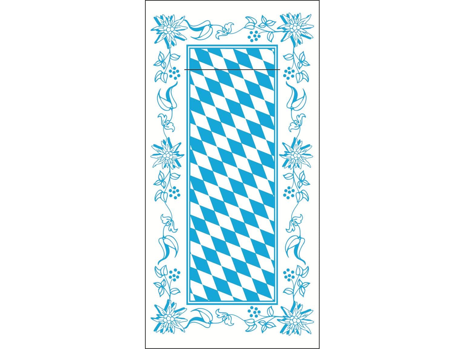 Besteckserviette Airlaid, 40 x 40 cm, 1/8 Falz, "BAYERN"
