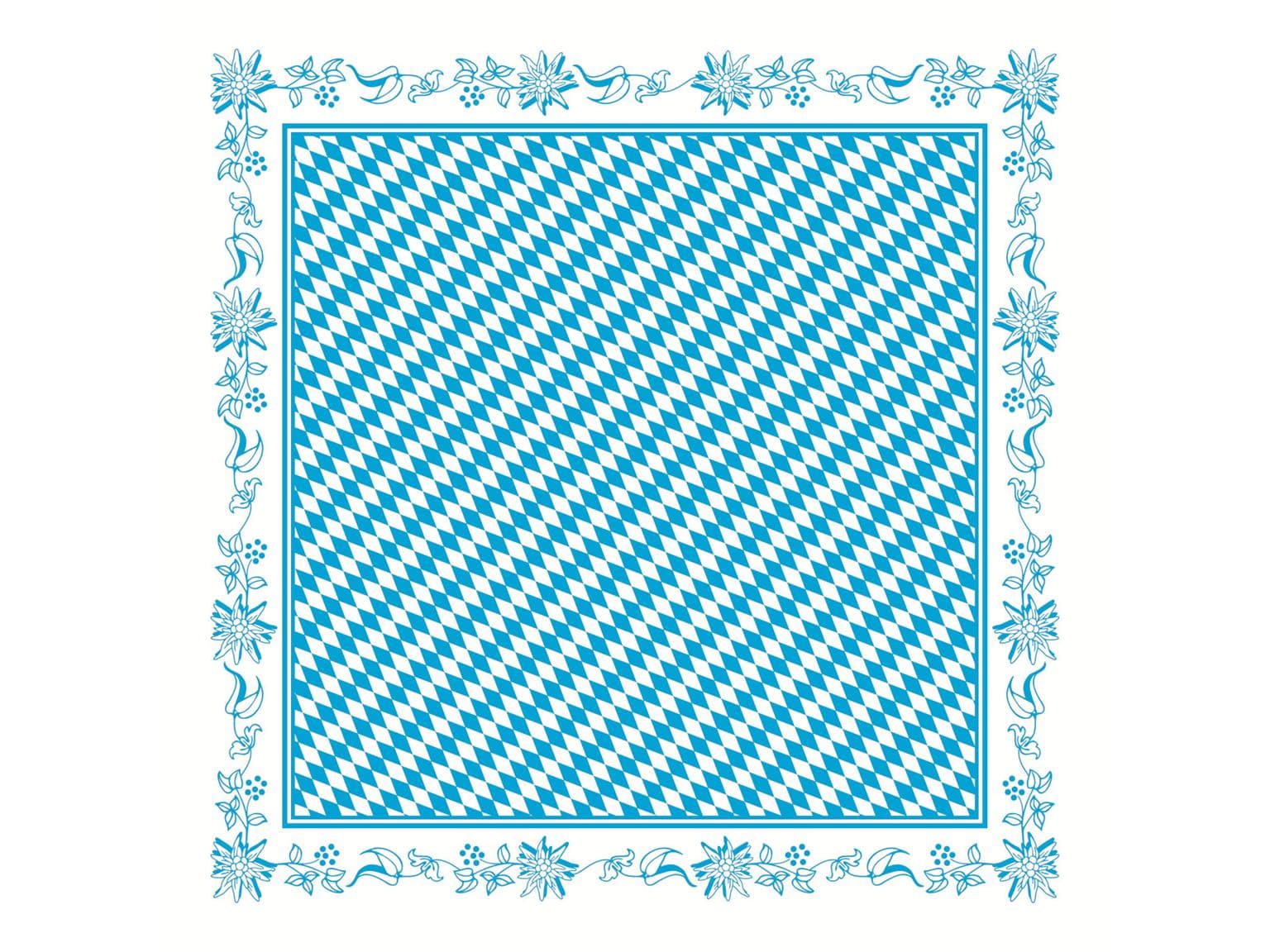 Tischdecken Airlaid, Pearl-Coating , 80 x 80 cm, 1/8 Falz, "BAYERN" Rauten