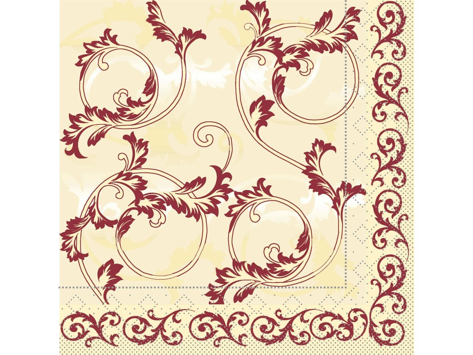 Servietten Tissue 3-lagig, 33 x 33 cm, 1/4 Falz, "MICHEL" bordeaux