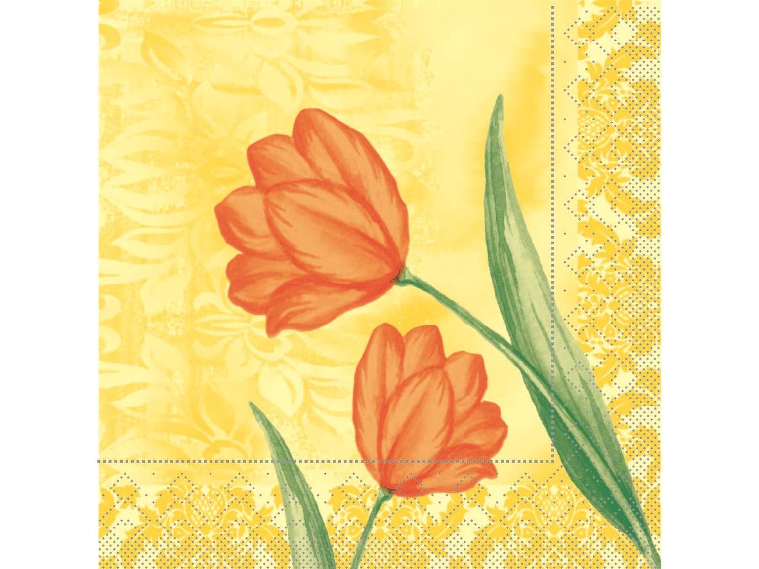 Servietten Tissue 3-lagig, 33 x 33 cm, 1/4 Falz, "SALLY" orange
