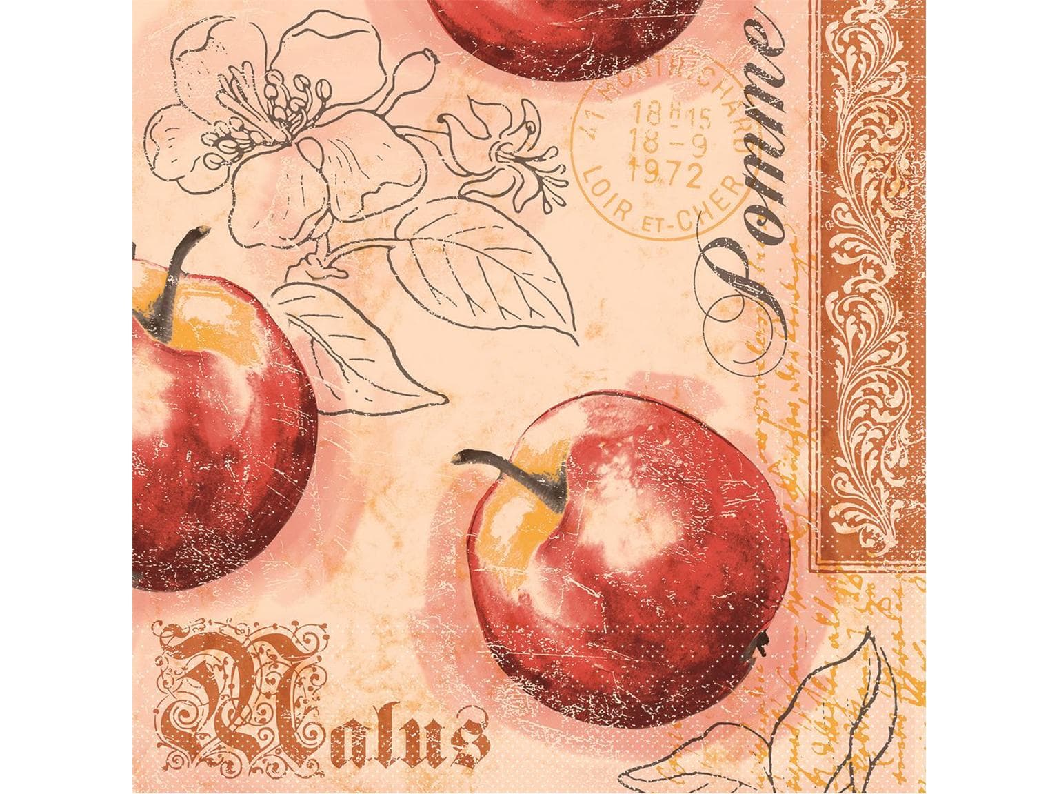 Servietten Tissue 3-lagig, 33 x 33 cm, 1/4 Falz, "MALUS"