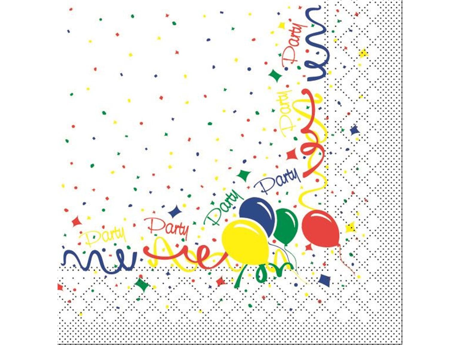 Servietten Tissue 3-lagig, 33 x 33 cm, 1/4 Falz, "PARTY"