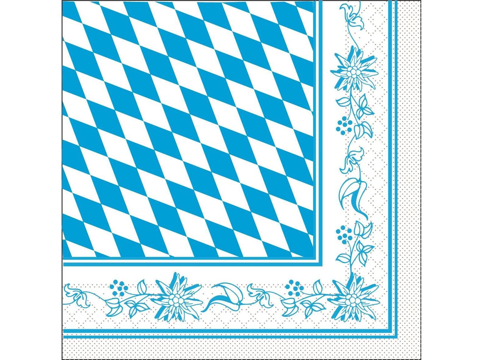 Servietten Tissue 3-lagig, 33 x 33 cm, 1/4 Falz, "BAYERN"