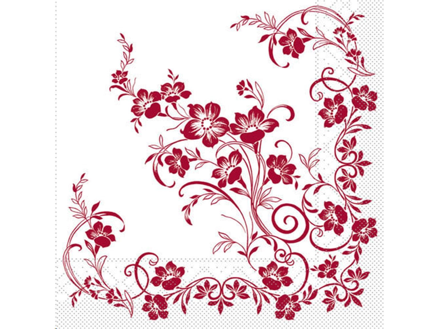 Servietten Tissue 3-lagig, 40 x 40 cm 1/4 Falz, Katja (bordeaux)