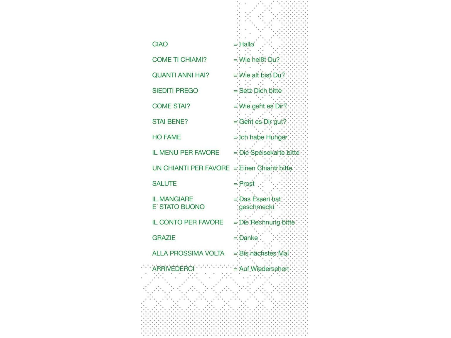 Servietten Tissue 2-lagig, 40 x 40 cm, 1/8 Falz, "IL GUSTO ITALIANO"