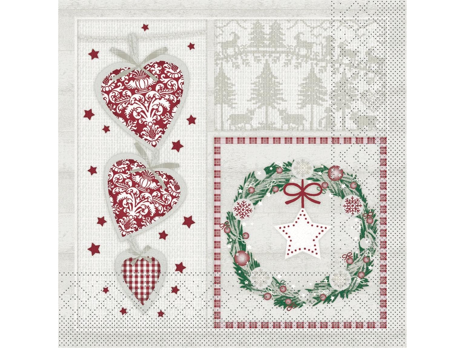 Servietten Tissue 3-lagig, 40 x 40 cm, 1/4 Falz, Benita