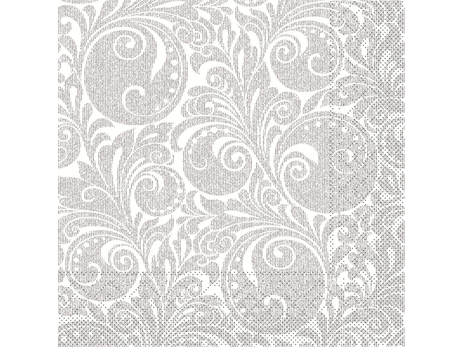 Servietten Tissue 3-lagig, 33 x 33 cm, 1/4 Falz, Jordan  "weiss/silber"