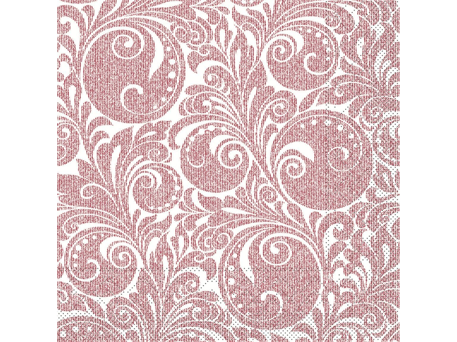 Servietten Tissue 3-lagig, 40 x 40 cm, 1/4 Falz, Jordan  "weiss/bordeaux"