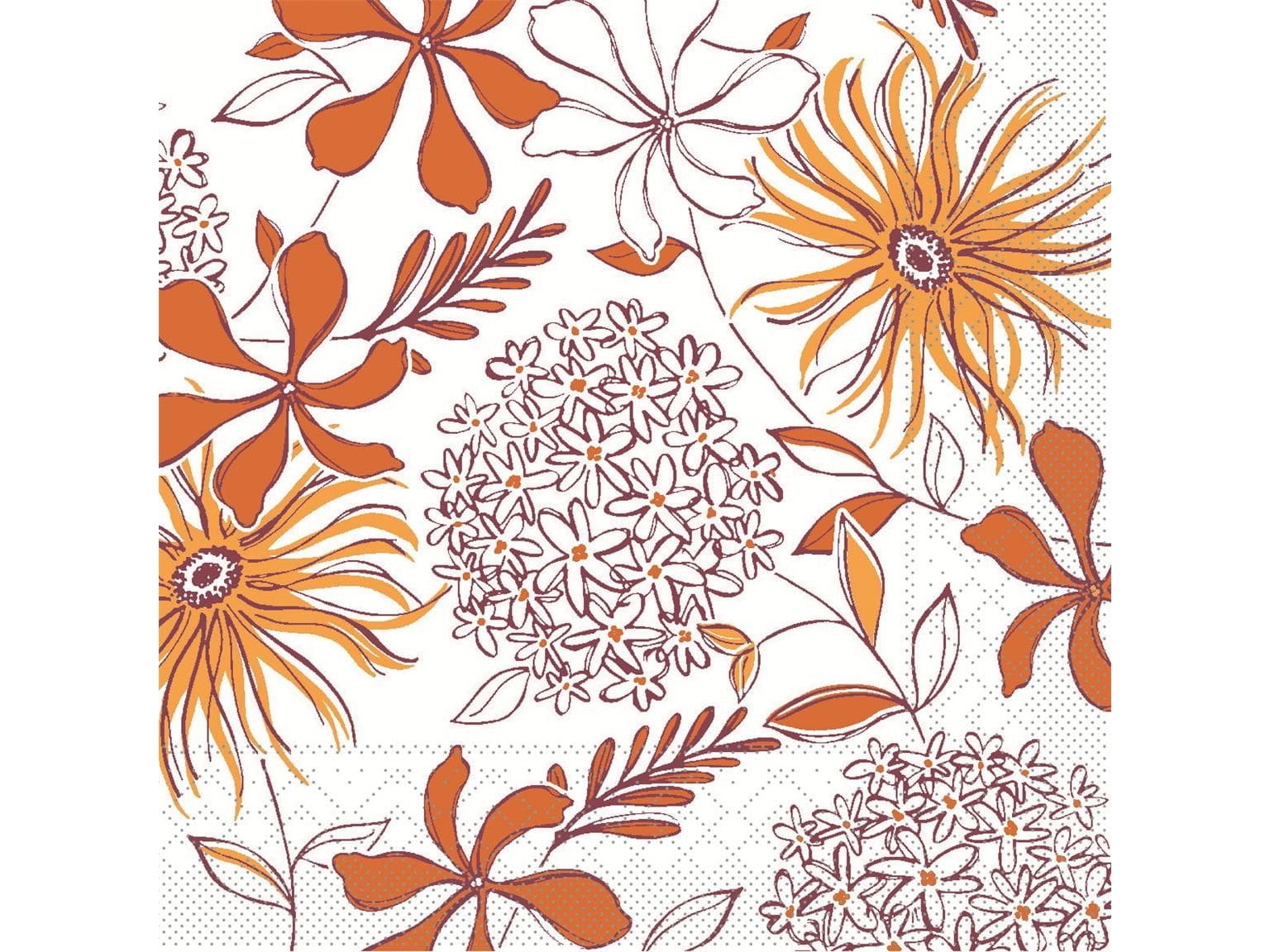 Servietten Tissue 3-lagig, 33 x 33 cm, 1/4 Falz, Hilde  "terrakotta/bordeaux"