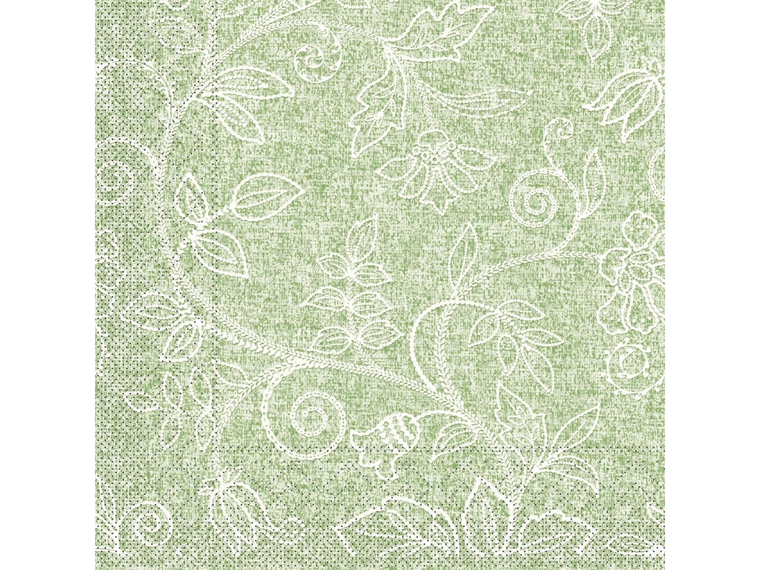 Servietten Tissue 3-lagig, 25 x 25 cm, 1/4 Falz, Darlyn  "oliv"