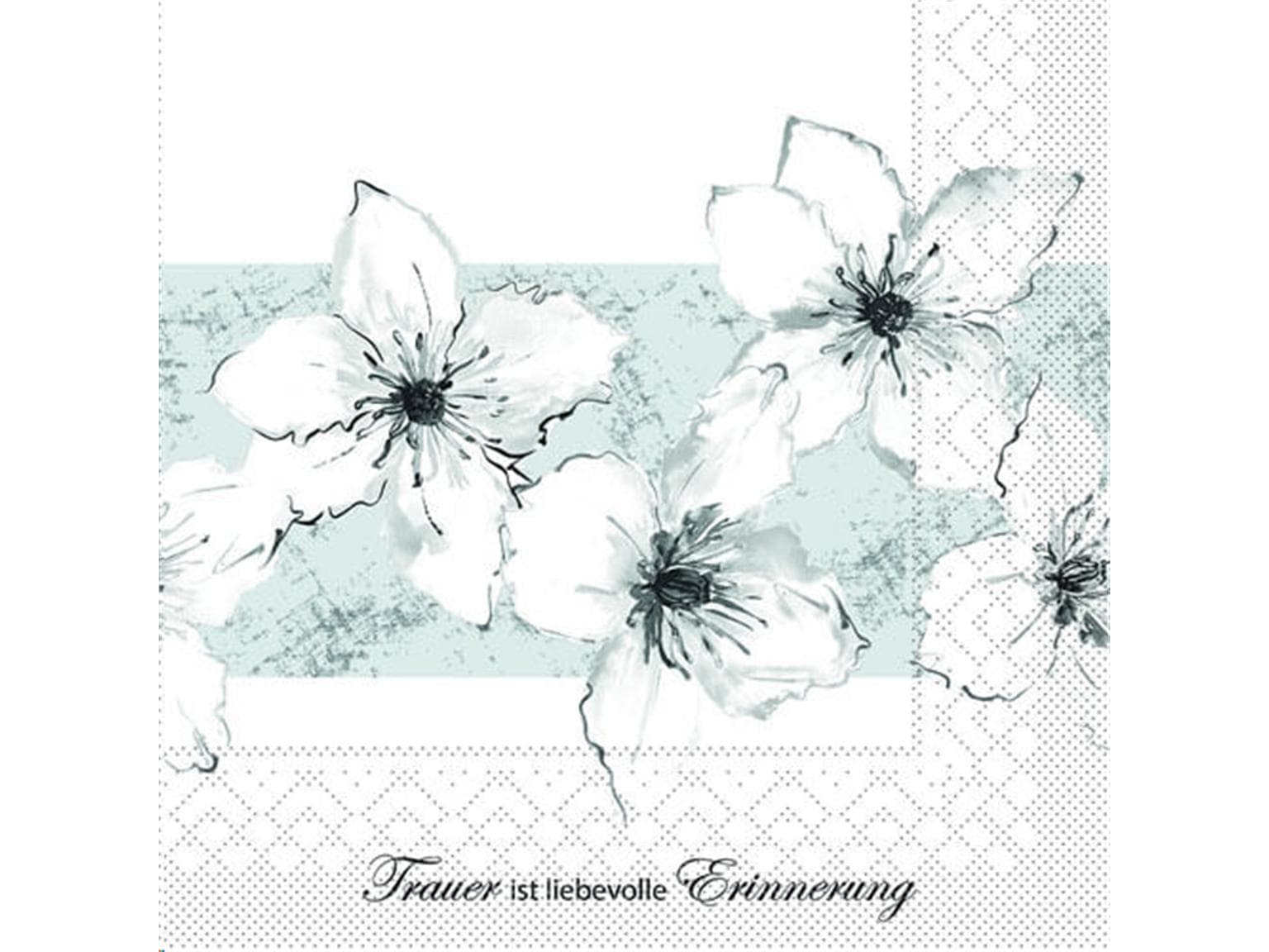 Servietten Airlaid 60 gm2, 33 x 33 cm 1/4 Falz, Zur Erinnerung