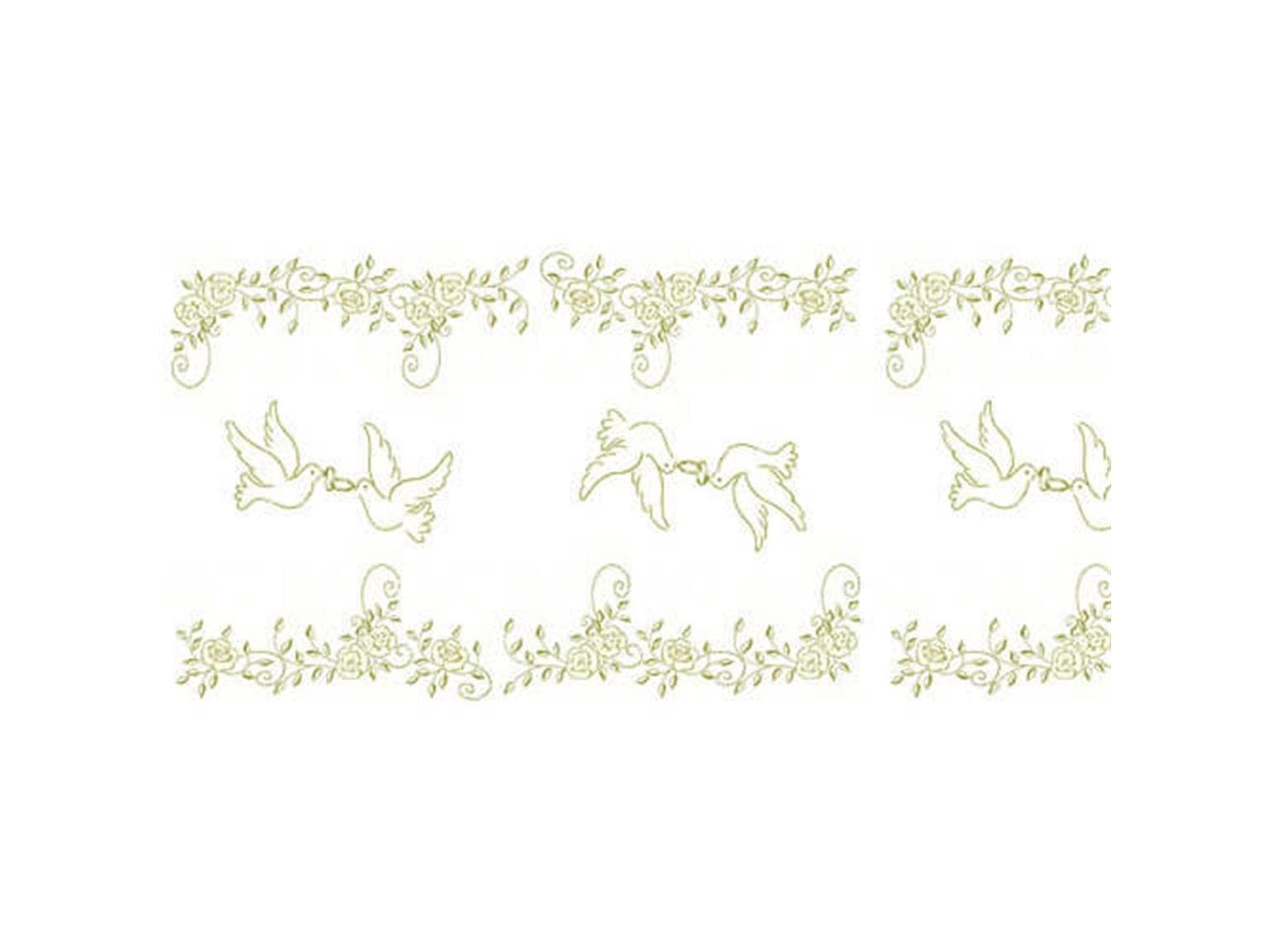 Tischläufer Airlaid, 40 cm x 24 lfm, Hochzeit (creme/gold)